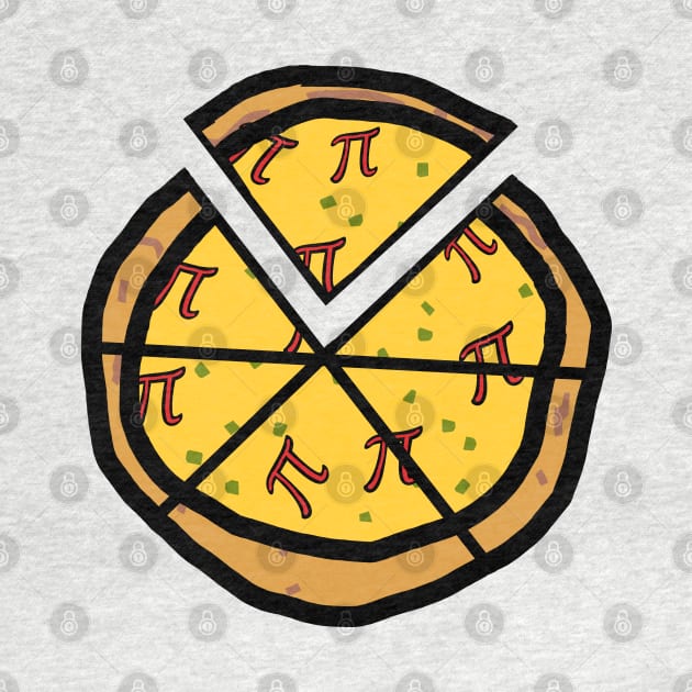 Sliced Pizza Pi for Hungry Math Fans by ellenhenryart